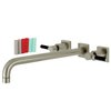 Kingston Brass KS6048DKL Wall Mount Tub Faucet, Brushed Nickel KS6048DKL